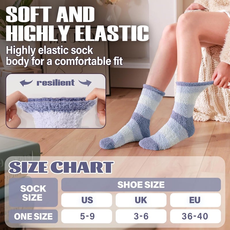 ANTSANG Womens Fuzzy Socks Fluffy Slipper Cozy Cabin Winter Soft Fleece Warm Comfy Thick Christmas Gift Socks - Image 5